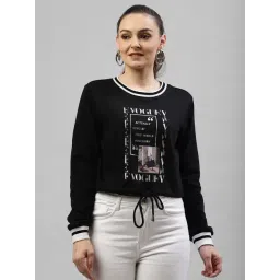 KASSUALLY Black Cotton Graphic Print Sweatshirt-picture-28