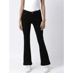 KASSUALLY Black Cotton Relaxed Fit Mid Rise Jeans-picture-37