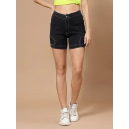 KASSUALLY Black Cotton Relaxed Fit Shorts-picture-19