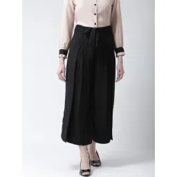 KASSUALLY Black Regular Fit High Rise Trousers-picture-37