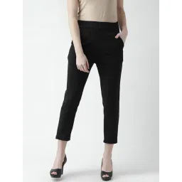 KASSUALLY Black Regular Fit Mid Rise Trousers-picture-26