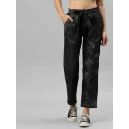 KASSUALLY Black Relaxed Fit High Rise Jeans-picture-44