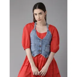 KASSUALLY Blue Cotton Regular Fit Shrug-picture-17