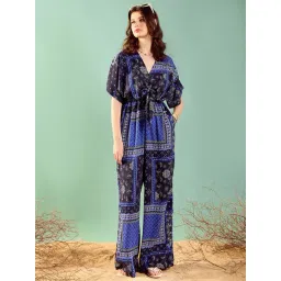 KASSUALLY Blue Printed Jumpsuit-picture-12