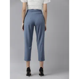 KASSUALLY Blue Regular Fit Mid Rise Trousers image 2