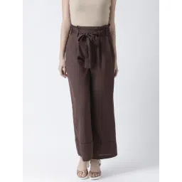 KASSUALLY Brown Regular Fit Mid Rise Trousers-picture-13