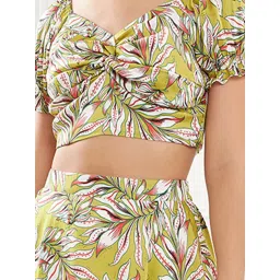 KASSUALLY Green Printed Co-Ord Set image 5