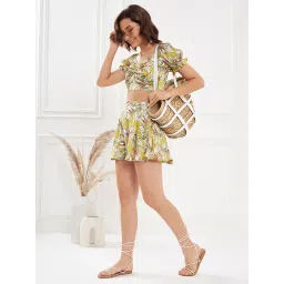 KASSUALLY Green Printed Co-Ord Set image 4