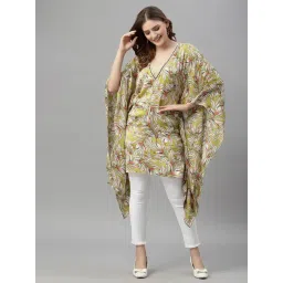 KASSUALLY Green Printed Shrug-picture-25