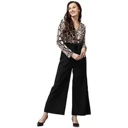 kassually jumpsuits for women Women Black & Pink Printed Basic Jumpsuit-picture-12