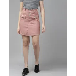KASSUALLY Pink Above Knee Skirt-picture-33