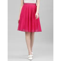 KASSUALLY Pink Above Knee Skirt-picture-34