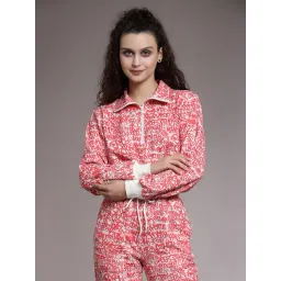 KASSUALLY Red Graphic Print Crop Sweatshirt-picture-18