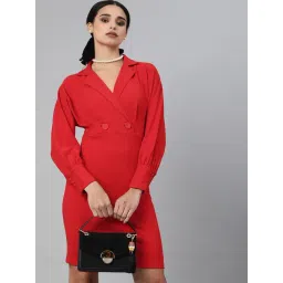KASSUALLY Red Regular Fit A Line Dress-picture-15