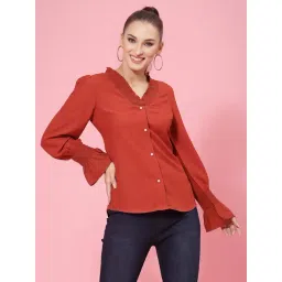 KASSUALLY Red Relaxed Fit Top-picture-23