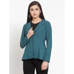 KASSUALLY Teal Solid Blazer-picture-44