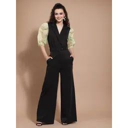 KASSUALLY Women Black & Green Basic Jumpsuit-picture-29