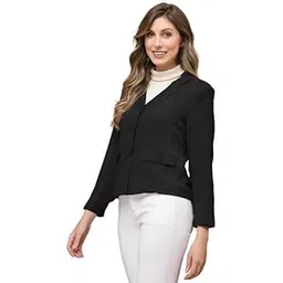 kassually Women Black Blazer Single-Breasted Blazers-picture-13