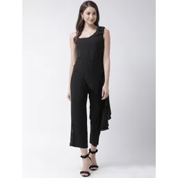 KASSUALLY Women Black Solid Basic Jumpsuit-image-38