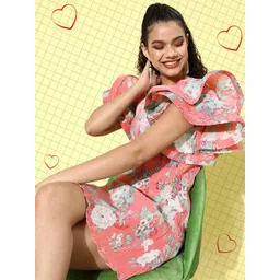 KASSUALLY Women Pretty Pink Romantic Florals Dress-picture-27