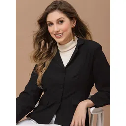 kassually Women Solid Single Breasted Casual Blazer-picture-14