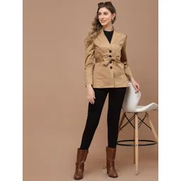 kassually Women Solid Single Breasted Casual Blazer image 5