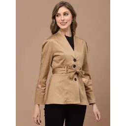 kassually Women Solid Single Breasted Casual Blazer image 3