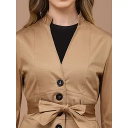 kassually Women Solid Single Breasted Casual Blazer image 4
