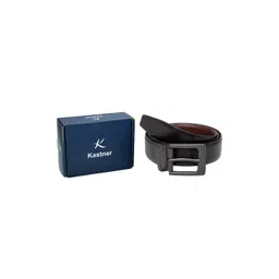 Kastner Men Black & Brown Textured Leather Reversible Formal Belt-picture-12
