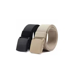Kastner Men Set Of 2 Textured Canvas Belt With Slider Buckle-picture-20