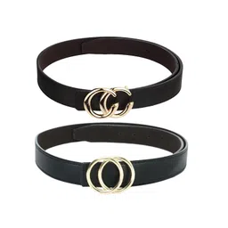 Kastner Women Black Set of 2 Textured Belt-picture-14