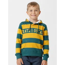 KATE & OSCAR Boys Colourblocked Hooded Cotton Pullover Sweatshirt-picture-39