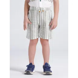 Kate & Oscar Boys Green Striped Shorts-picture-22