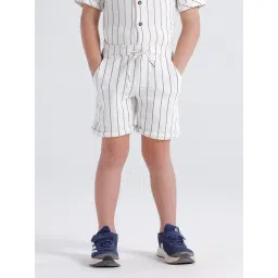 Kate & Oscar Boys Off White Striped Shorts-picture-30