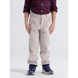 Kate & Oscar Boys Off White Textured Pants-picture-34