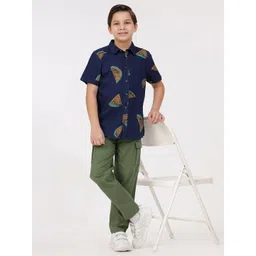 KATE & OSCAR Boys Opaque Printed Casual Shirt image 5