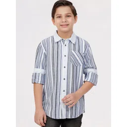 KATE & OSCAR Boys Opaque Striped Casual Shirt-picture-20