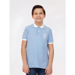 KATE & OSCAR Boys Solid Polo Collar Cotton T-shirt-picture-13