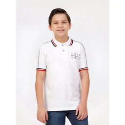 KATE & OSCAR Boys Solid Printed Polo Collar Cotton T-shirt-picture-58