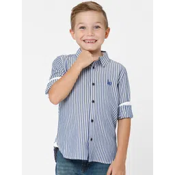 KATE & OSCAR Boys Standard Striped Cotton Casual Shirt-picture-29