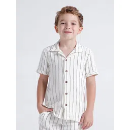 KATE & OSCAR Boys Striped Spread Collar Pure Cotton Casual Shirt-picture-17