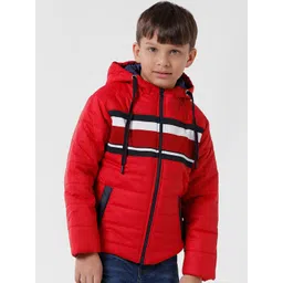 KATE & OSCAR Boys Striped Windcheater Puffer Jacket-picture-10
