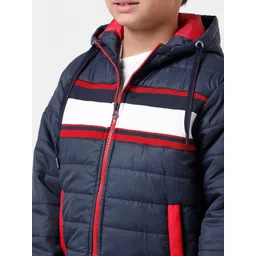 KATE & OSCAR Boys Striped Windcheater Puffer Jacket image 4