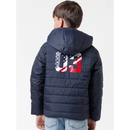 KATE & OSCAR Boys Striped Windcheater Puffer Jacket image 2