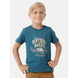 KATE & OSCAR Boys Typography Printed Pure Cotton T-shirt-picture-37