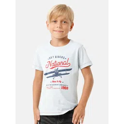 KATE & OSCAR Boys Typography Printed Pure Cotton T-shirt-picture-39