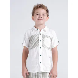 KATE & OSCAR Boys Vertical Striped Spread Collar Cotton Casual Shirt-picture-21