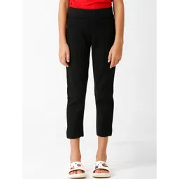 KATE & OSCAR Girls Black Solid Trousers-picture-12
