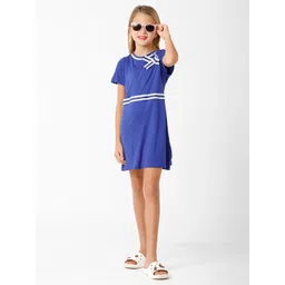 KATE & OSCAR Girls Blue T-shirt Dress image 1
