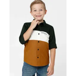 Kate & Oscar Kids Multicolor Cotton Color Block Full Sleeves Shirt-picture-33
